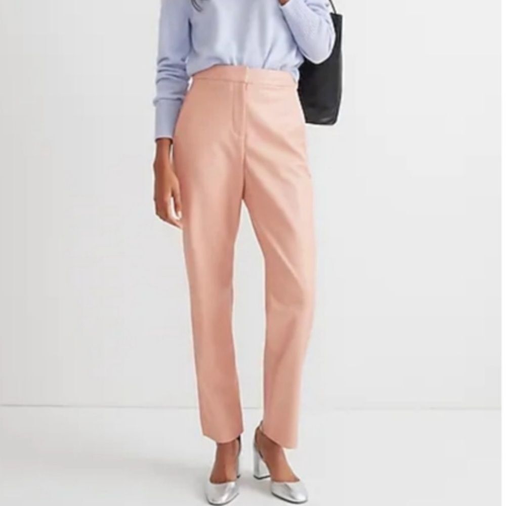 J.Crew NWT Kate straight-leg pant in faux leather 8